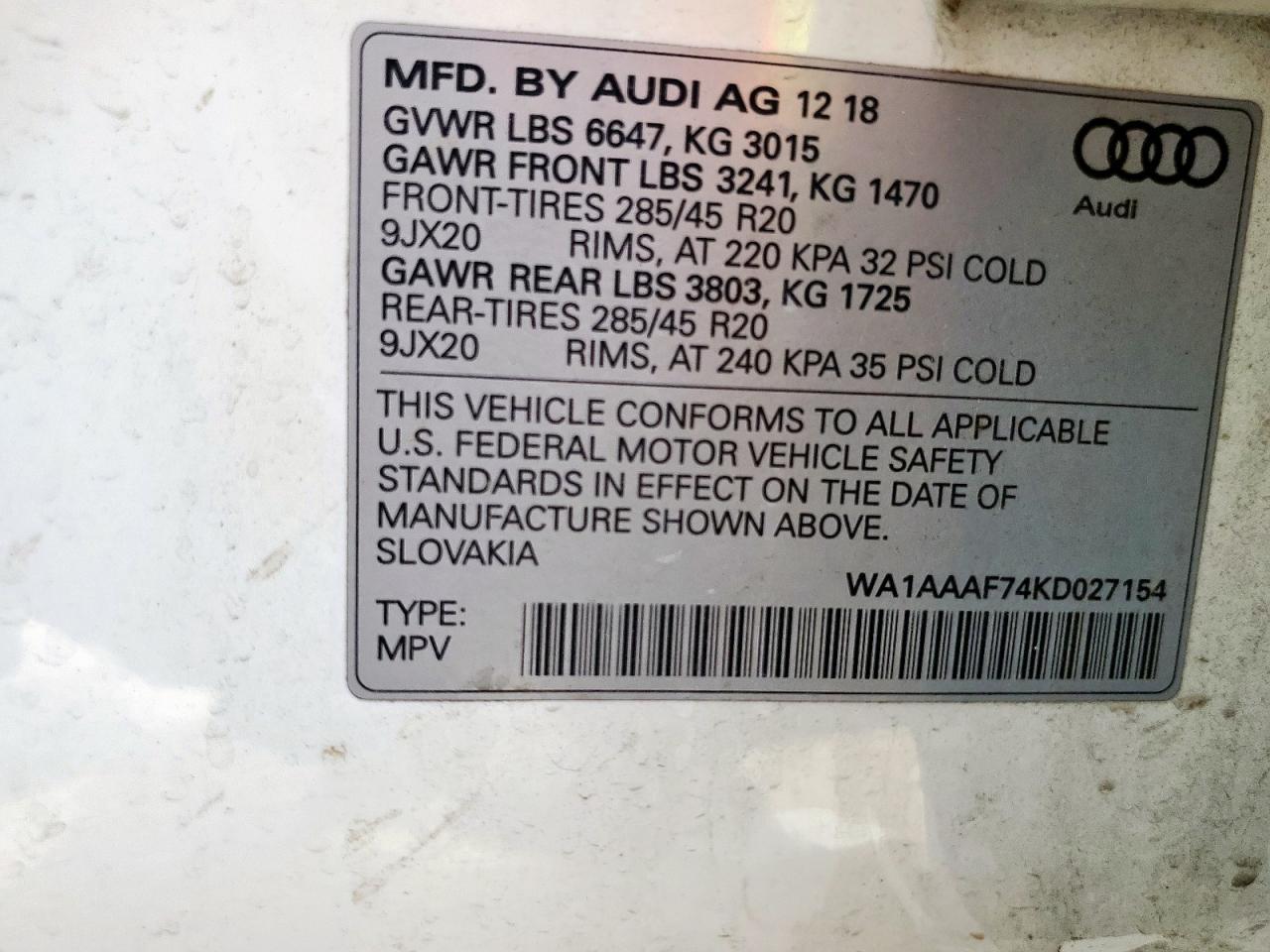 2019 AUDI Q7