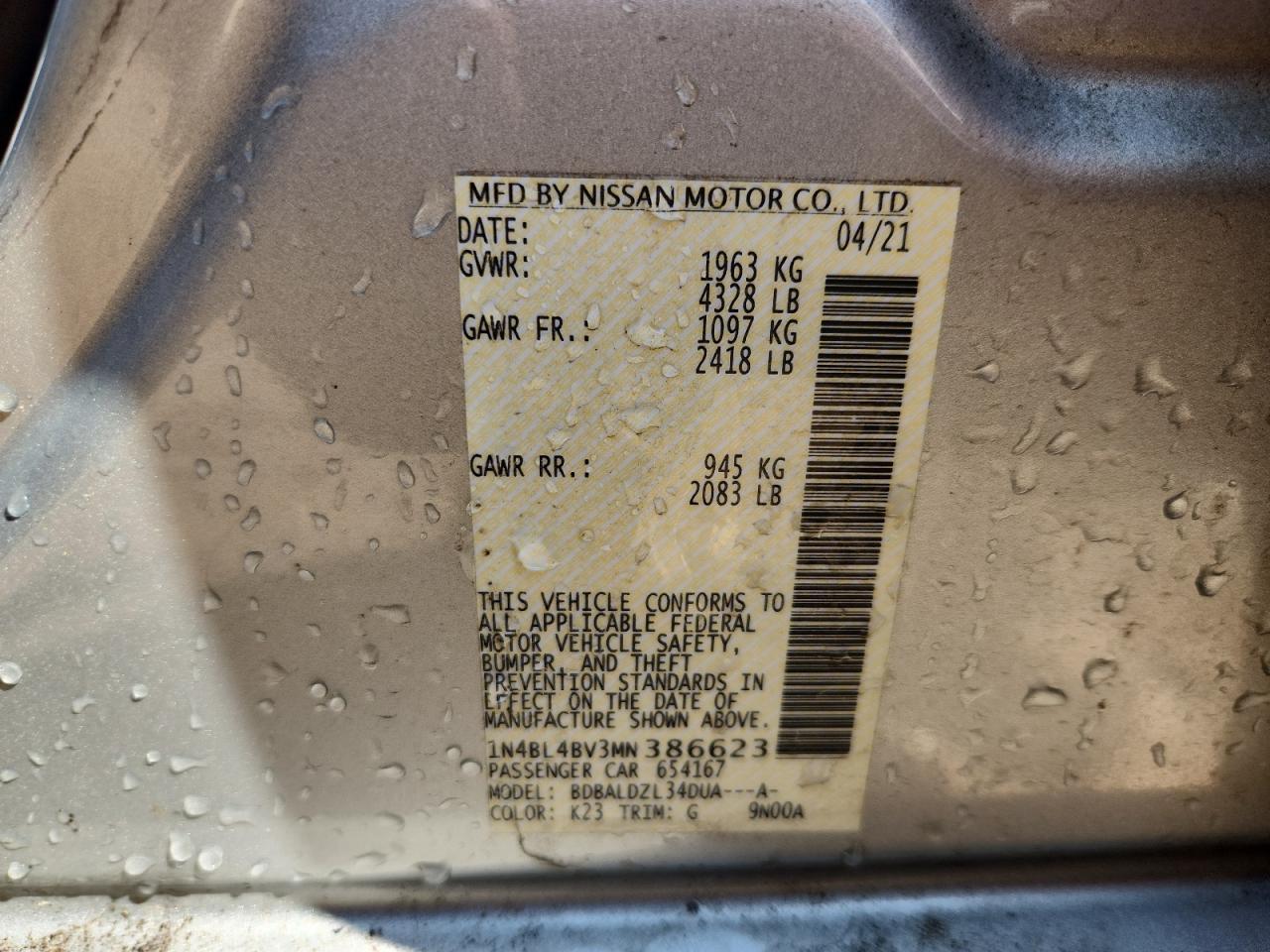 2021 NISSAN ALTIMA