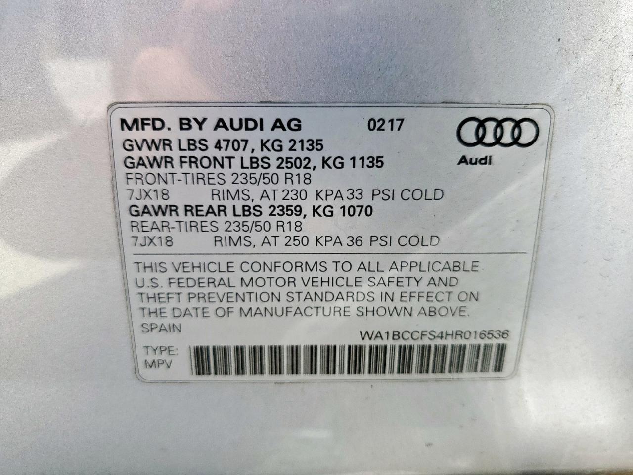 2017 AUDI Q3