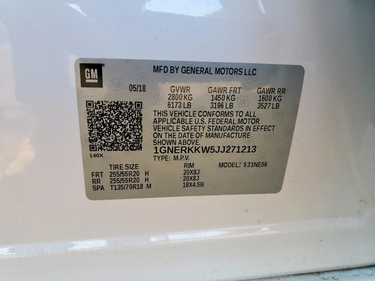 2018 CHEVROLET TRAVERSE