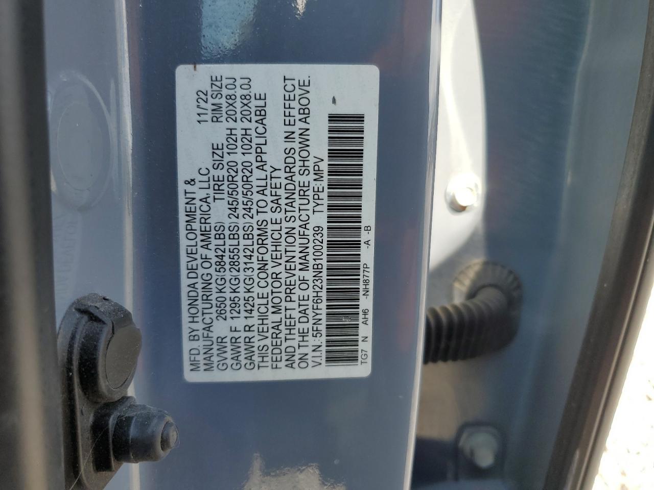 2022 HONDA PILOT