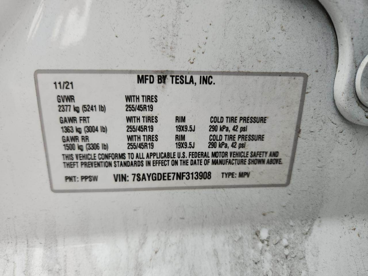 2022 TESLA MODEL Y