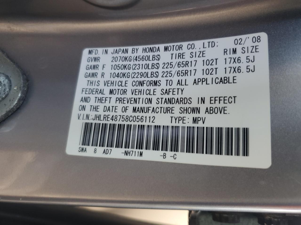 2008 HONDA CR-V