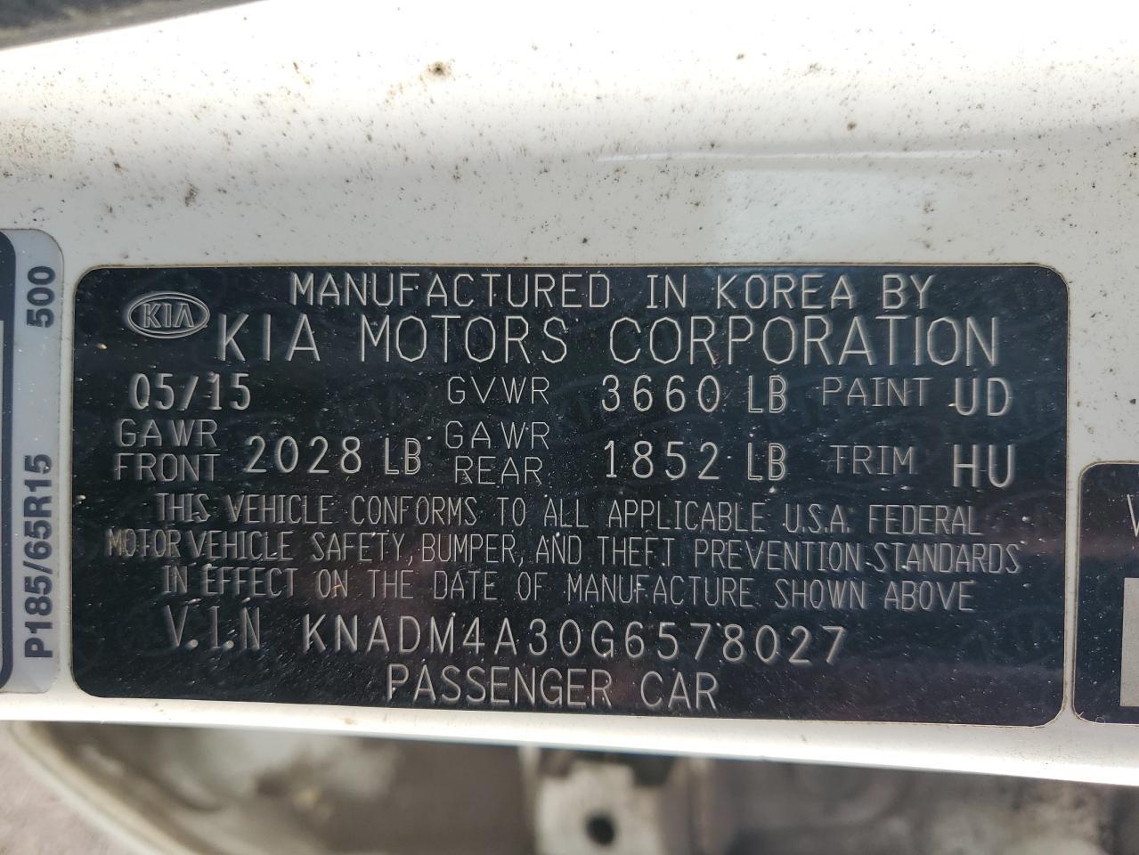 2016 KIA RIO