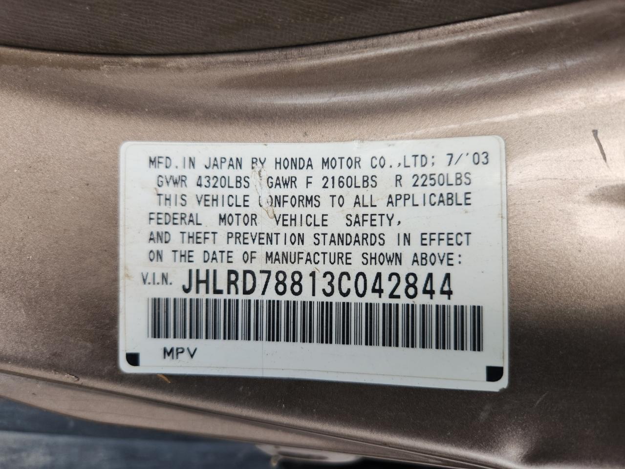 2003 HONDA CR-V