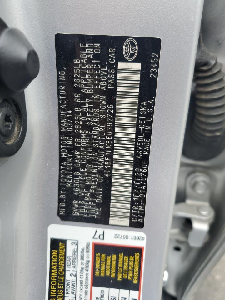 2014 TOYOTA CAMRY