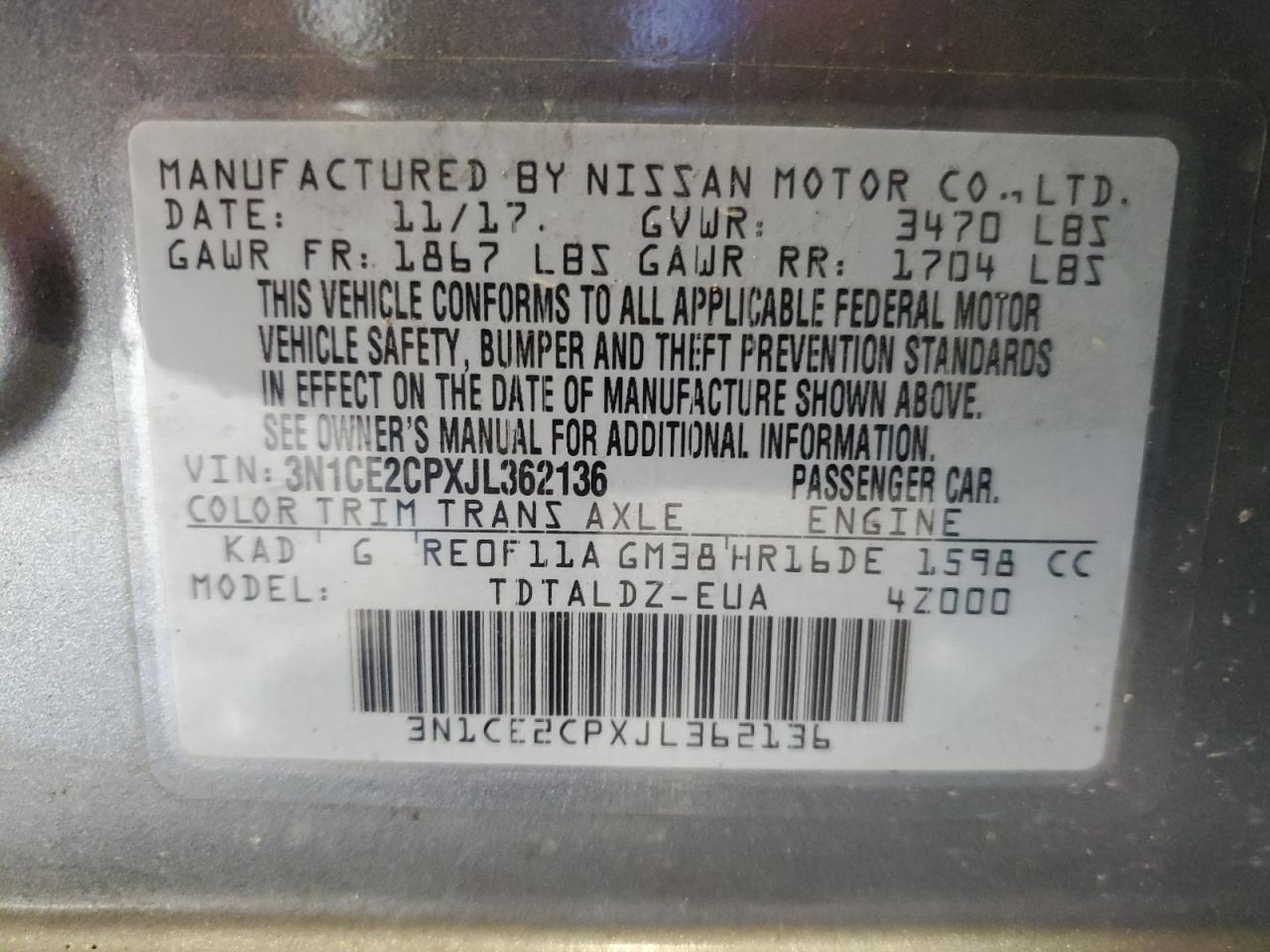 2018 NISSAN Versa Note