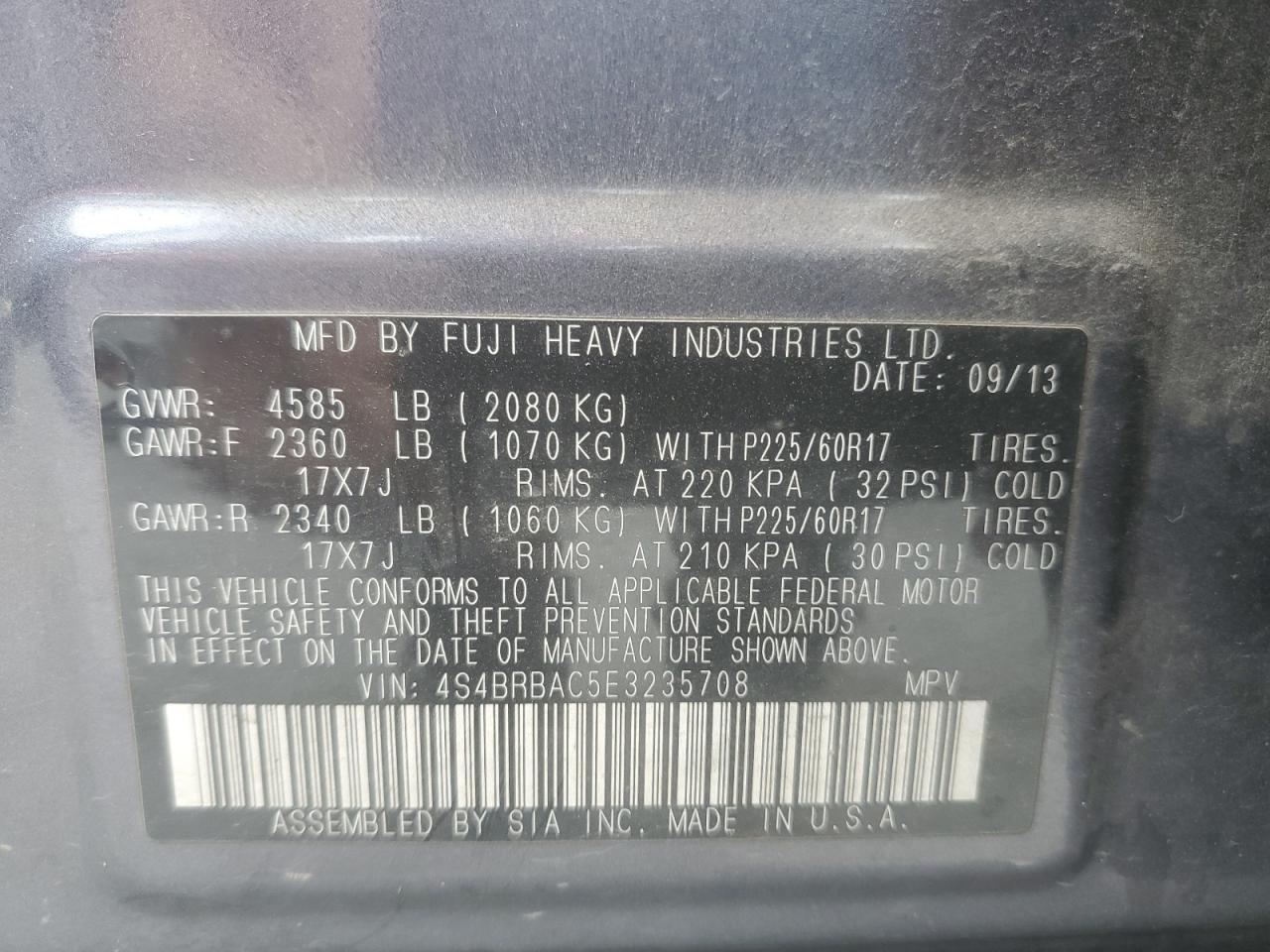 2014 SUBARU Outback