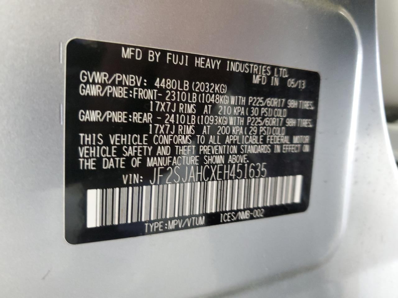 2014 SUBARU FORESTER