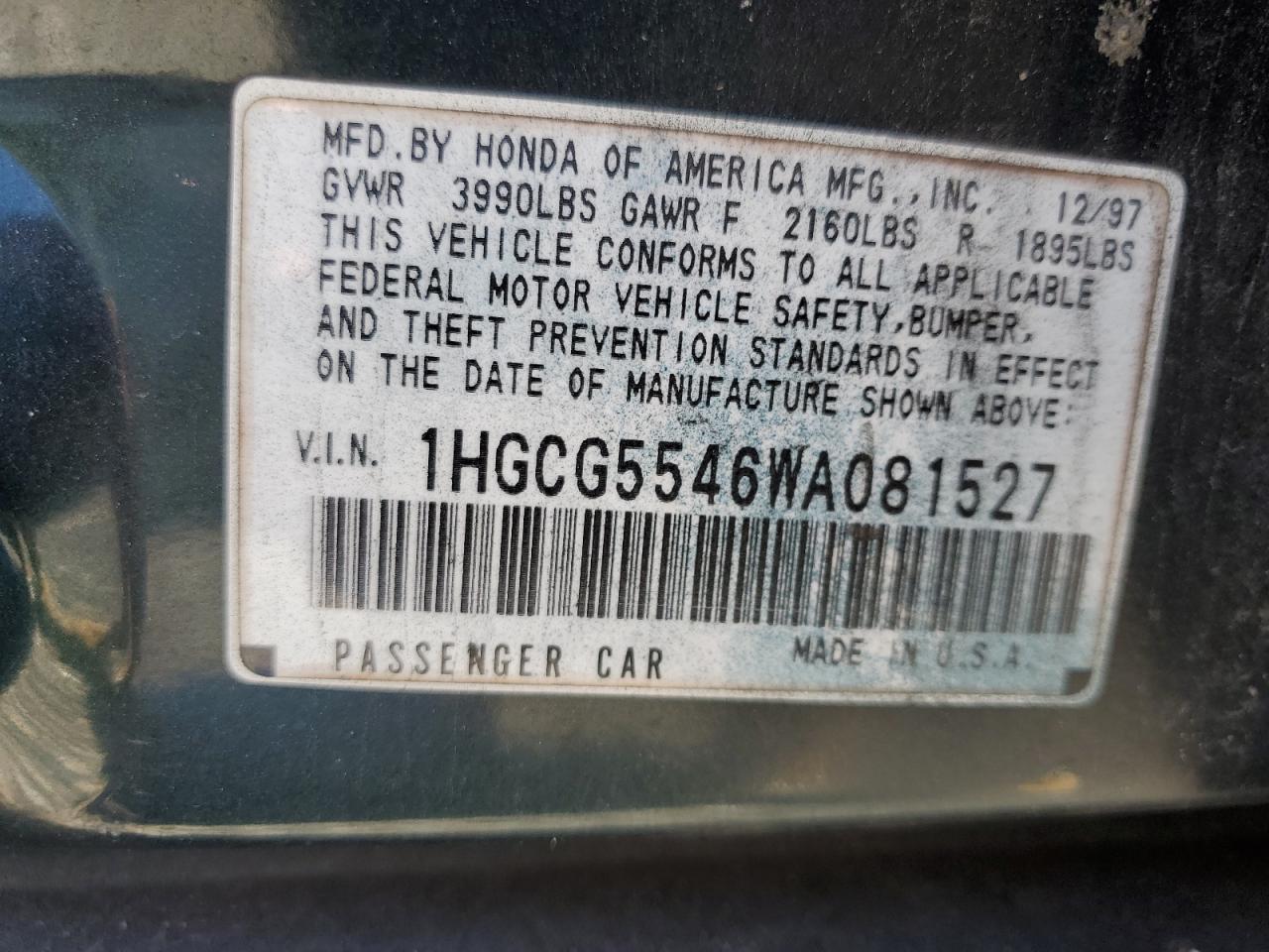 1998 HONDA Uk