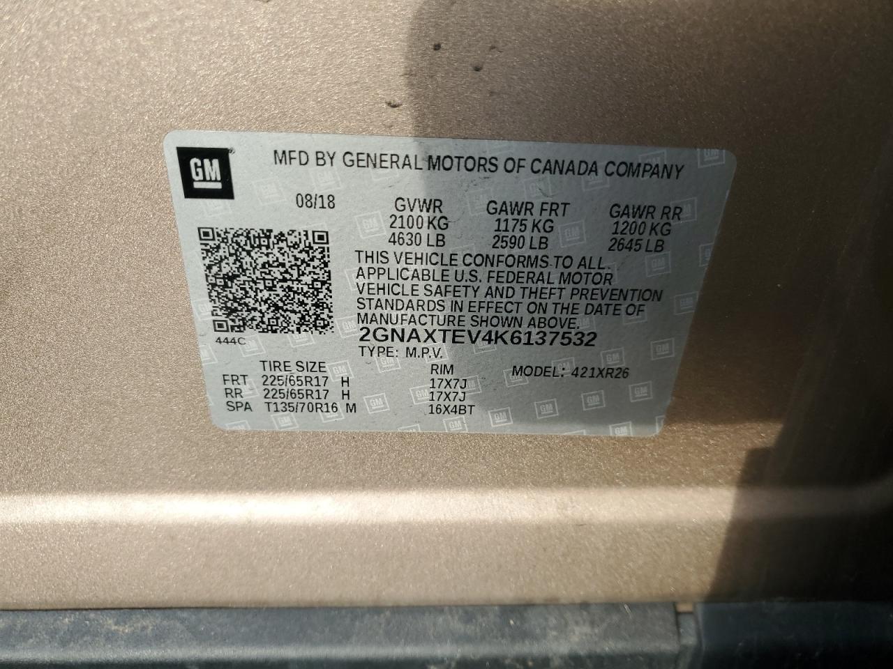 2019 CHEVROLET EQUINOX