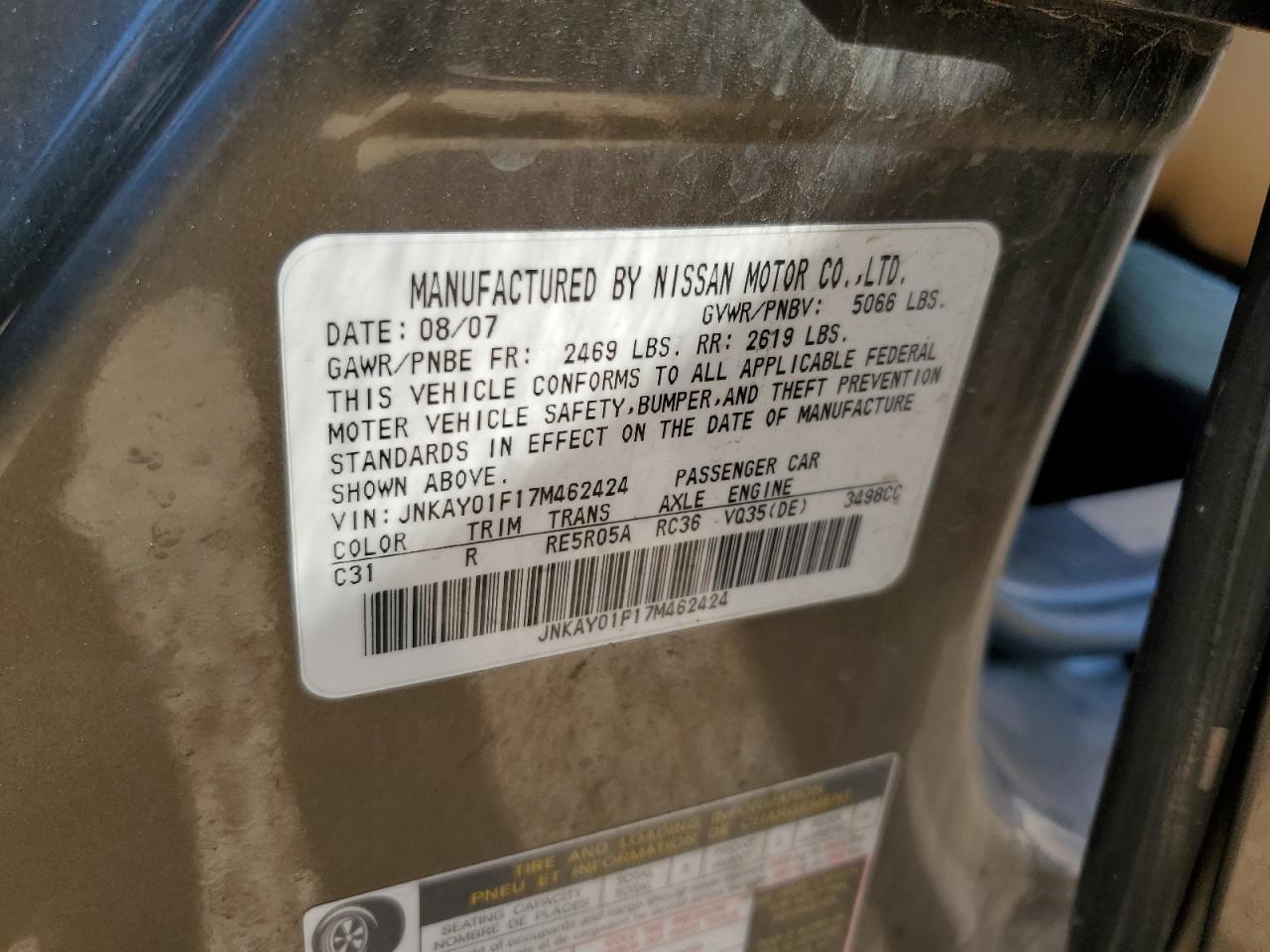 2007 INFINITI M35