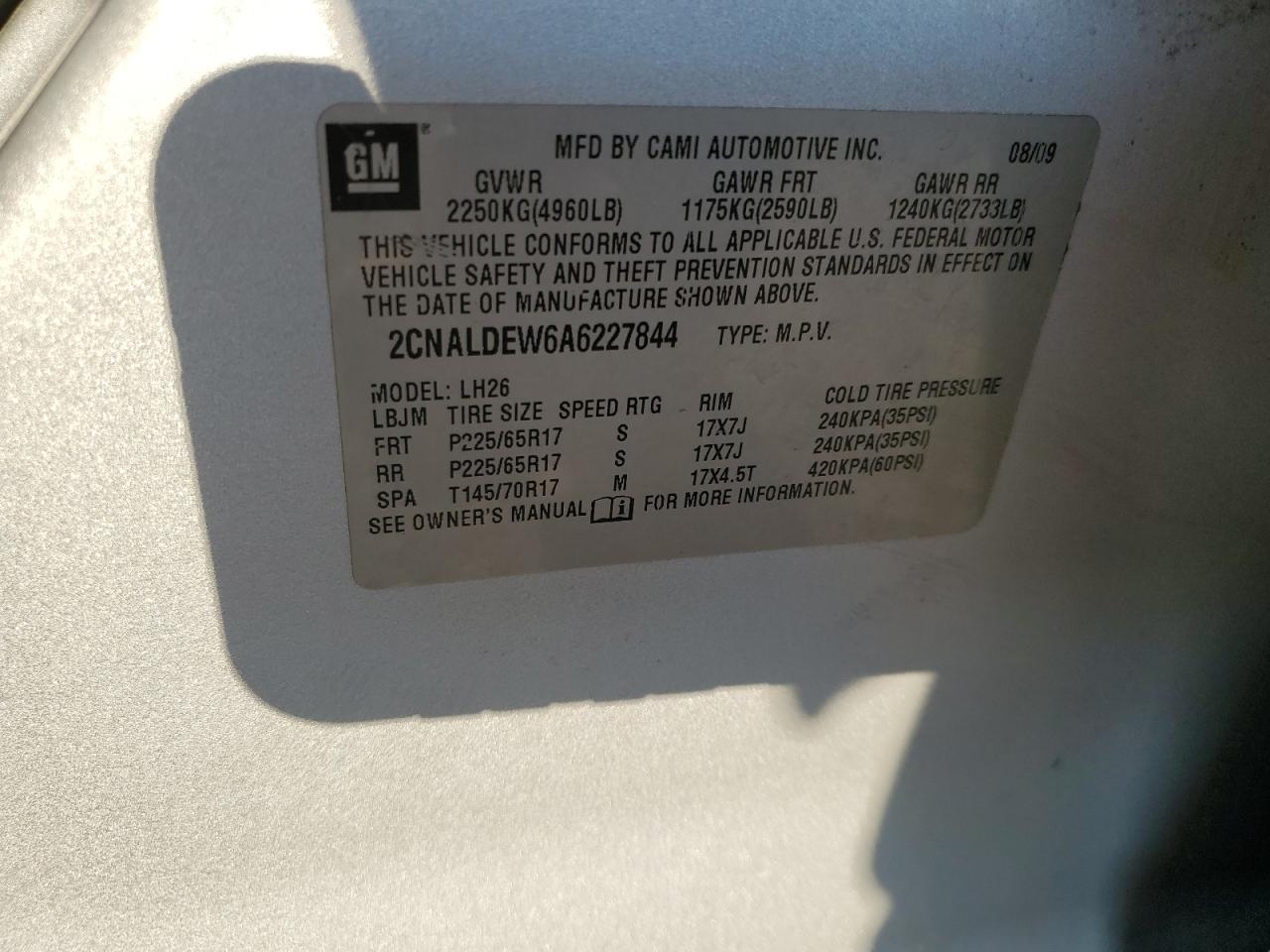2010 CHEVROLET EQUINOX