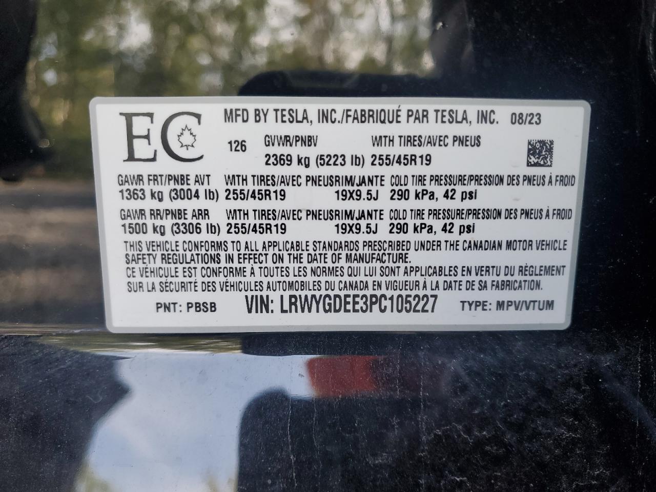 2023 TESLA MODEL Y