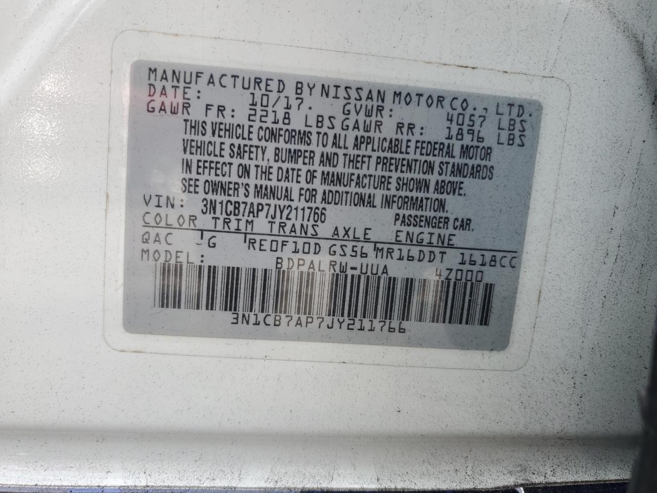 2018 NISSAN SENTRA