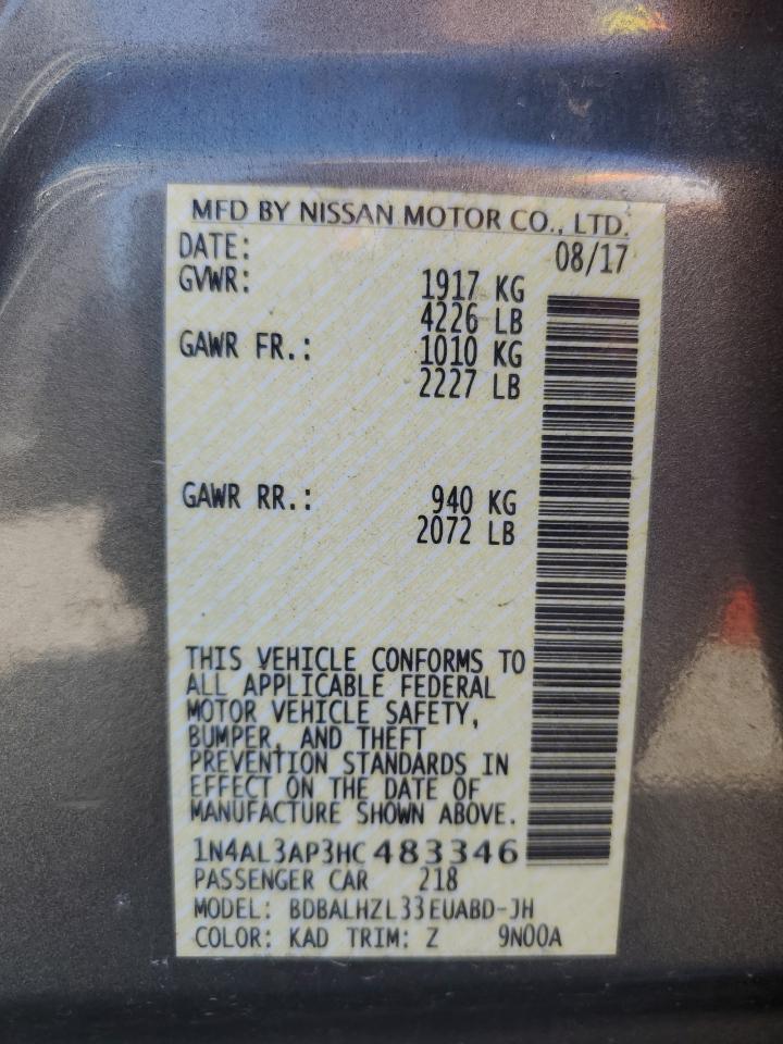 2017 NISSAN ALTIMA