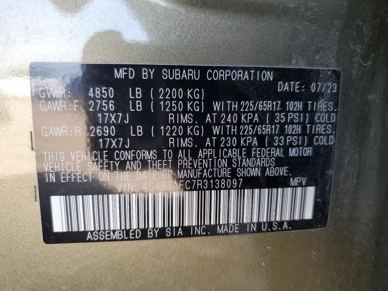 2024 SUBARU Outback