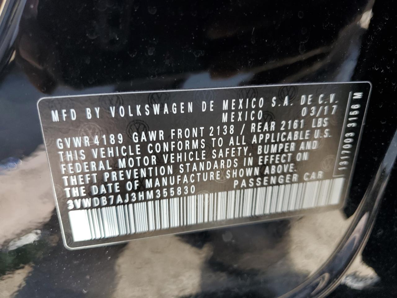 2017 VOLKSWAGEN JETTA