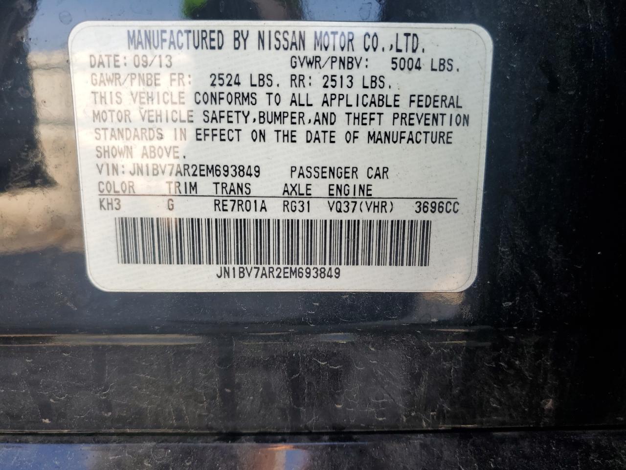 2014 INFINITI Q50