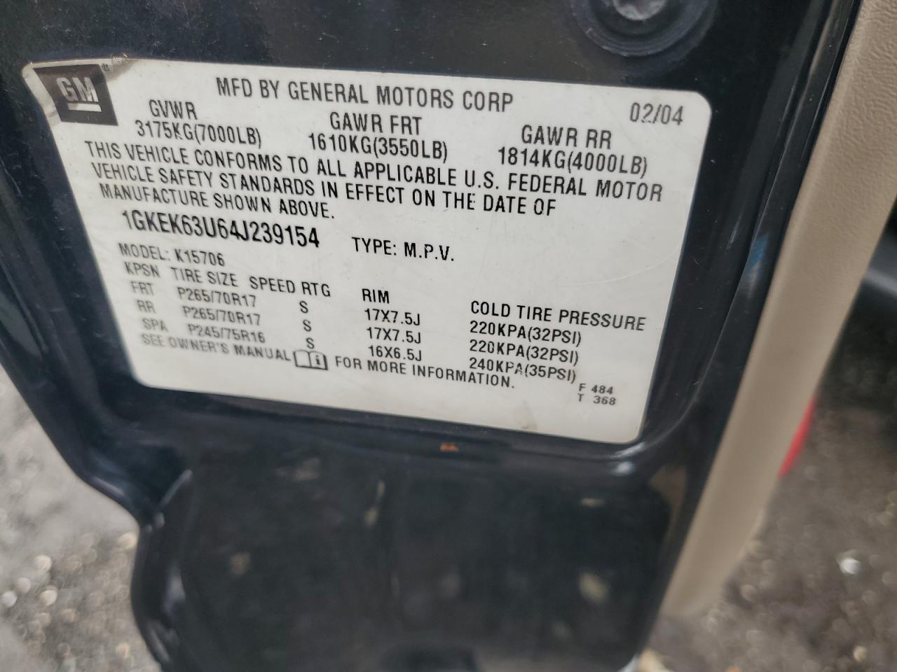 2004 GMC Yukon