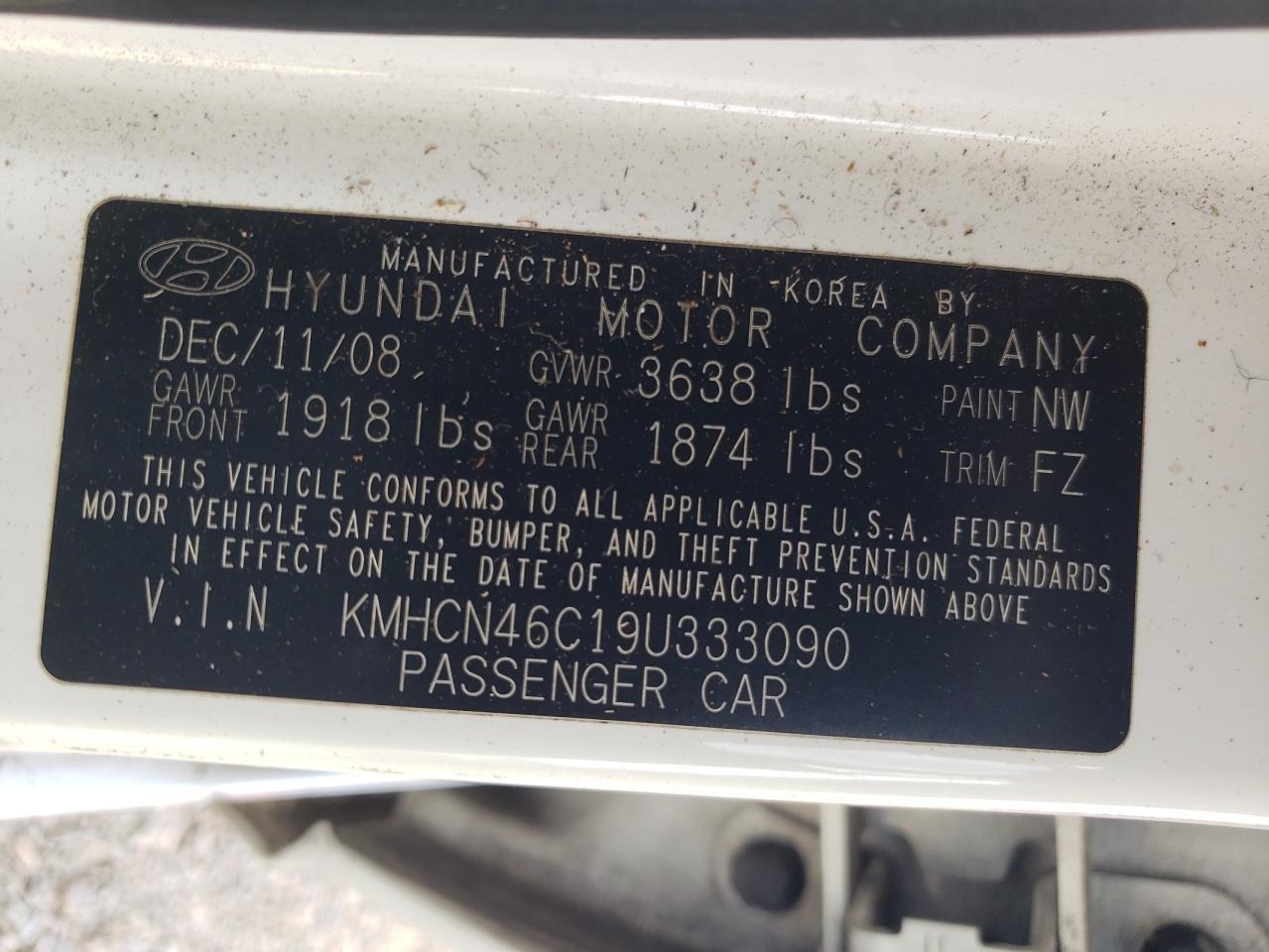 2009 HYUNDAI ACCENT