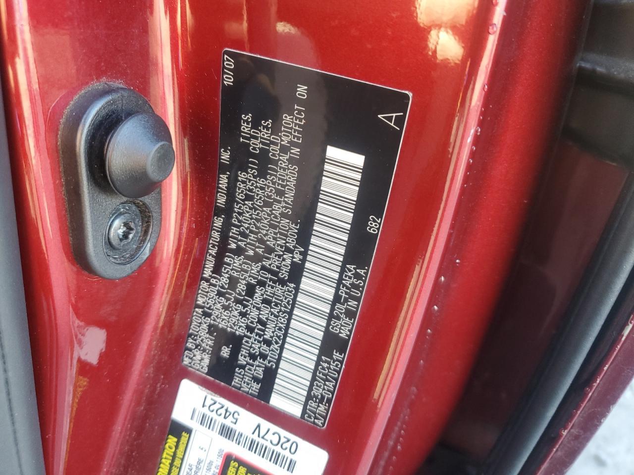 2008 TOYOTA SIENNA