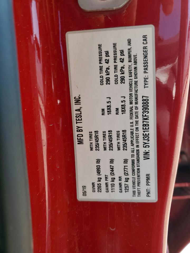 2019 TESLA MODEL 3