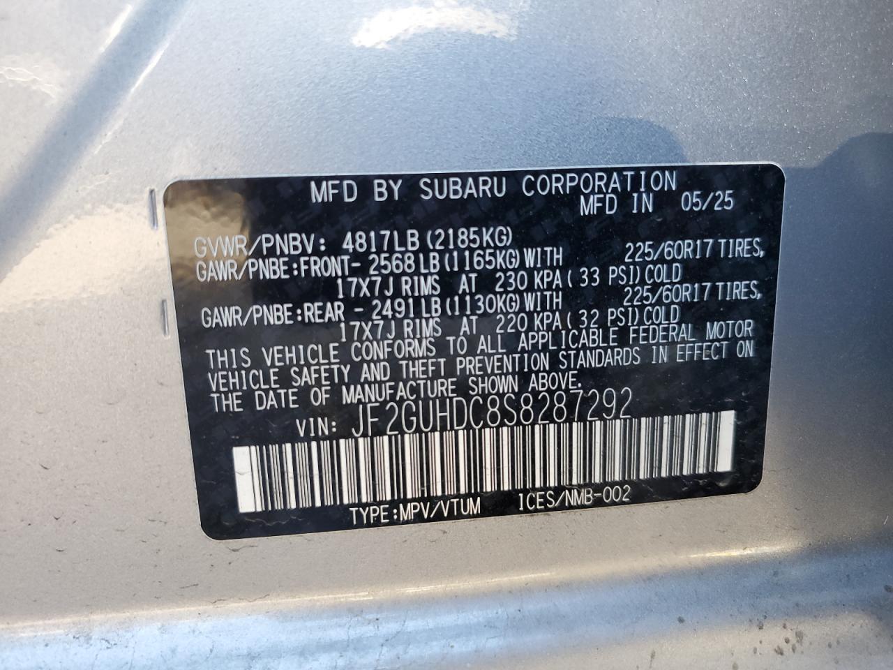 2025 SUBARU Crosstrek