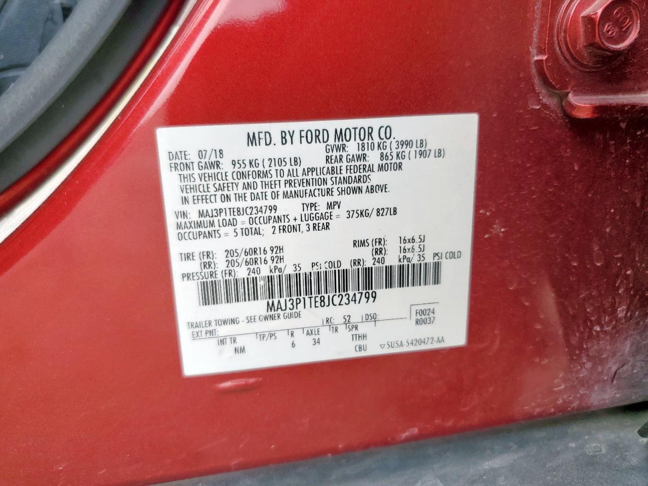 2018 FORD EcoSport