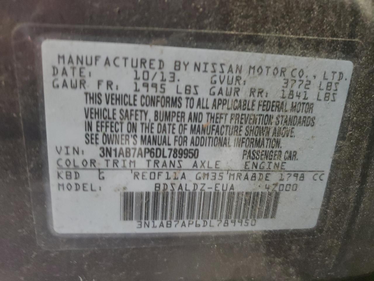 2013 NISSAN SENTRA