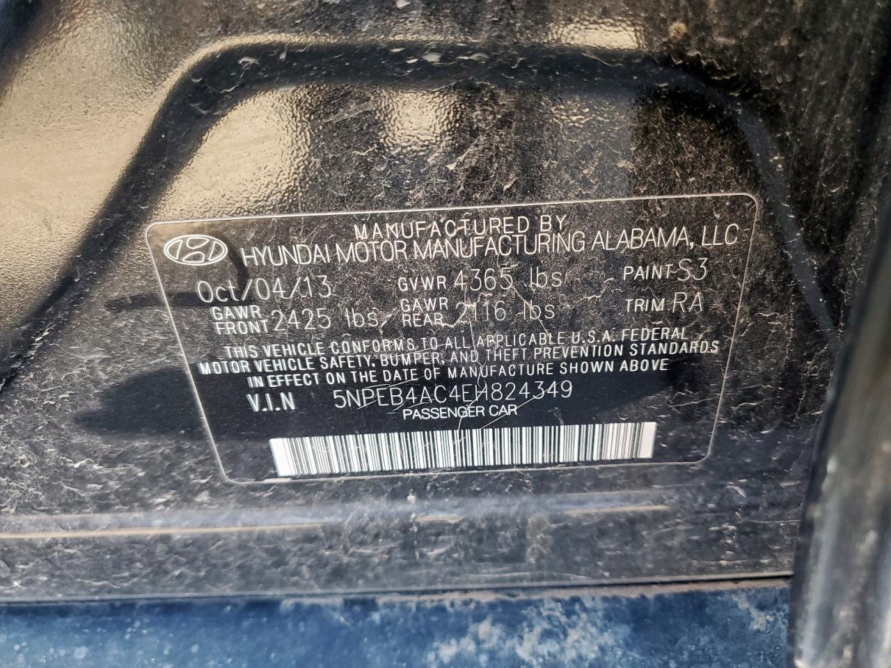 2014 HYUNDAI SONATA