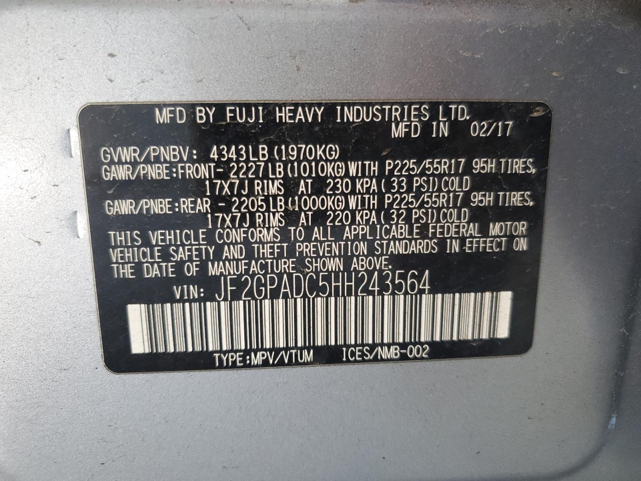2017 SUBARU Crosstrek