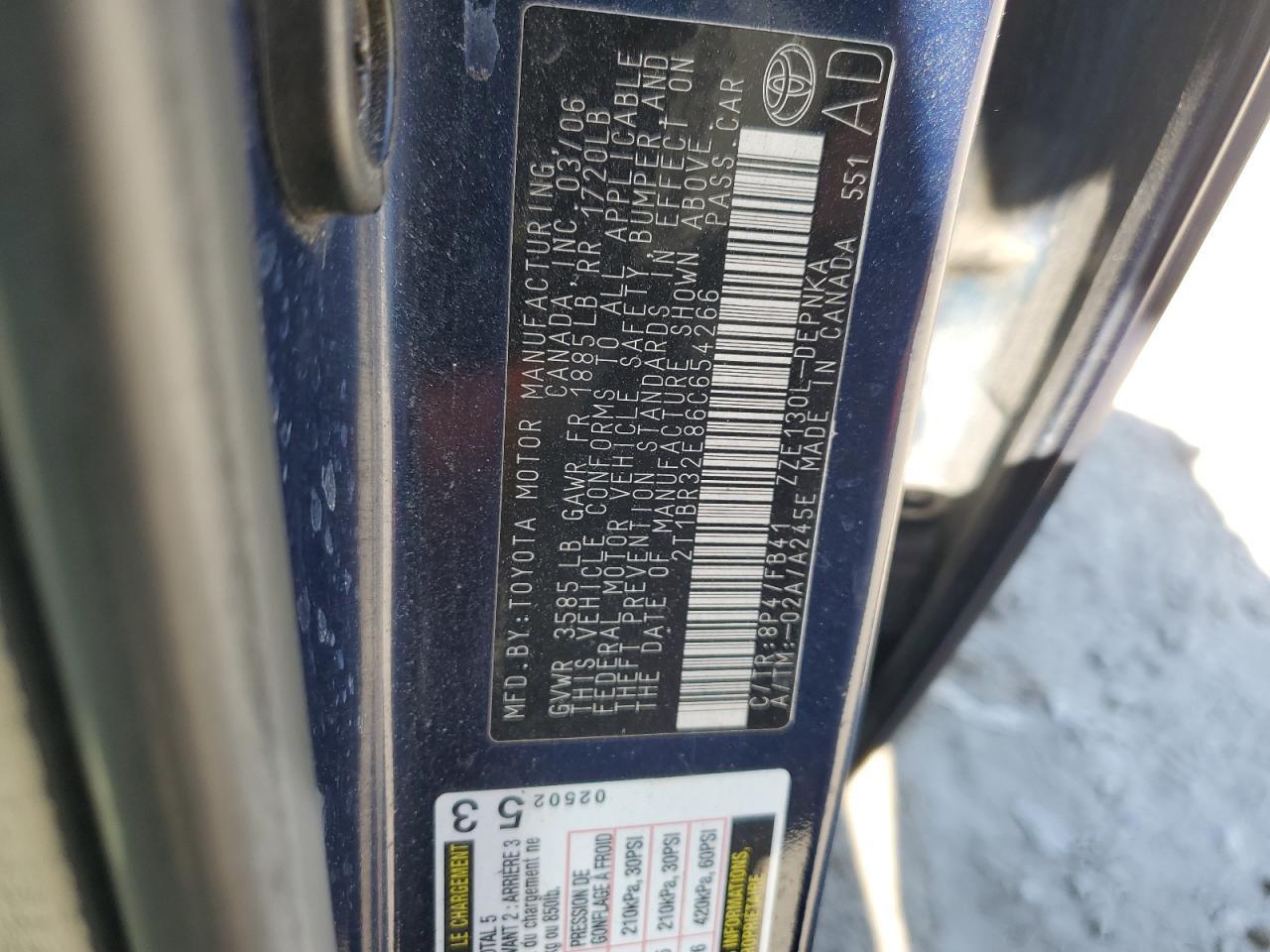 2006 TOYOTA COROLLA