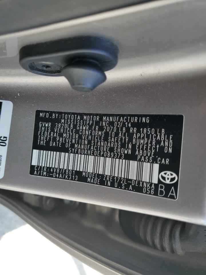 2014 TOYOTA COROLLA