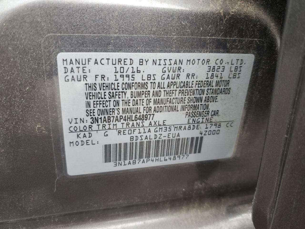 2017 NISSAN SENTRA