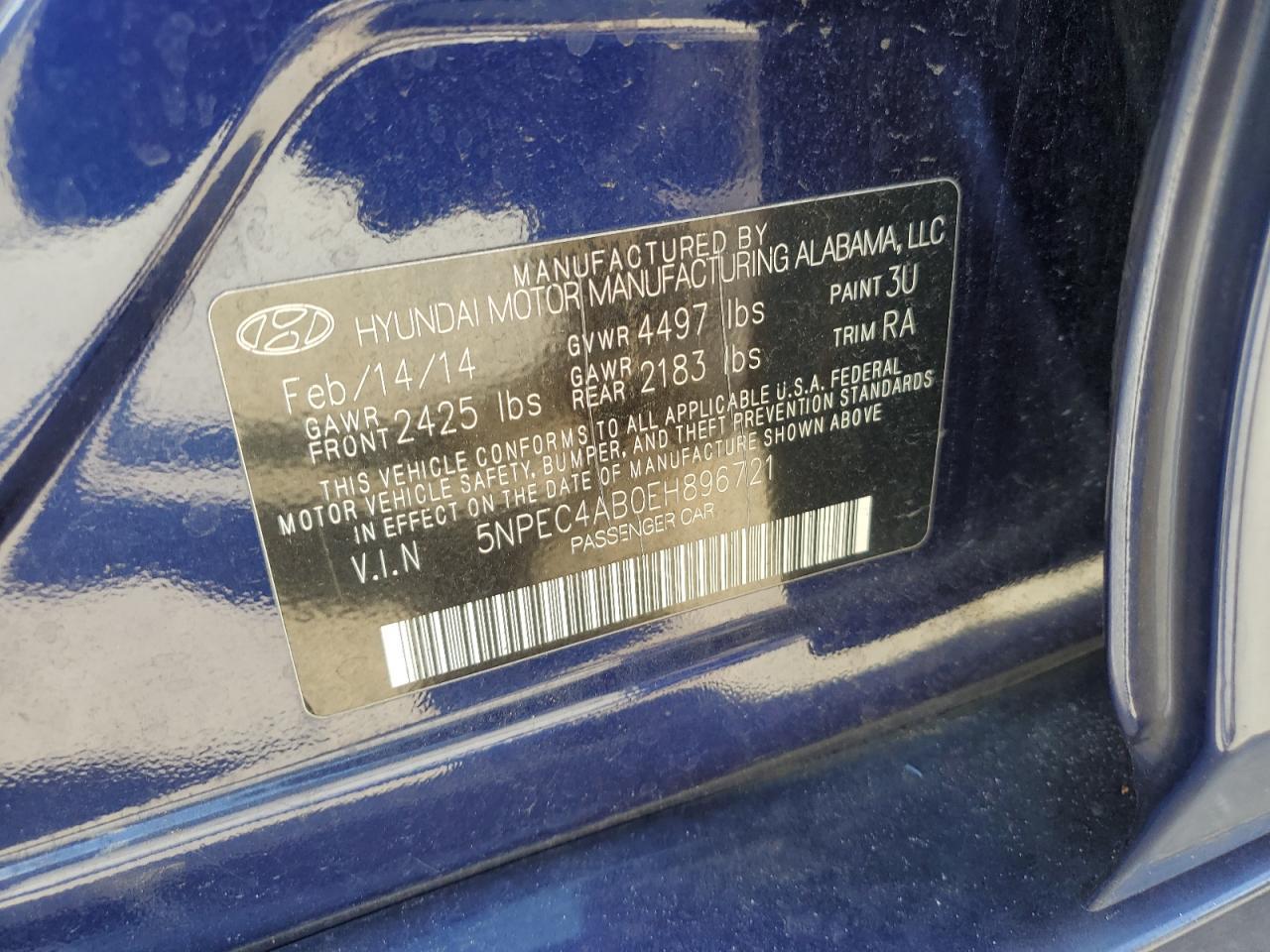 2014 HYUNDAI SONATA