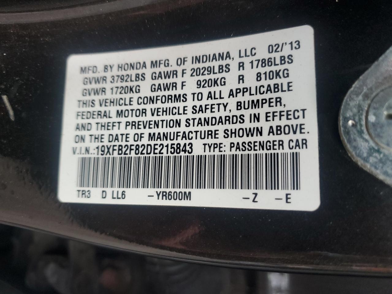 2013 HONDA CIVIC