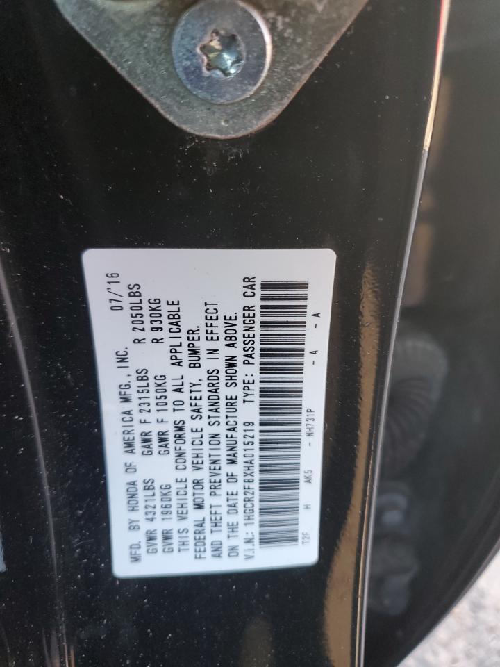 2017 HONDA ACCORD