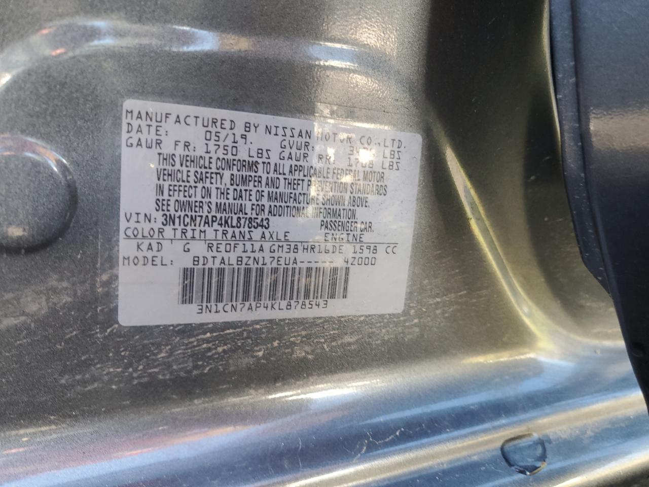 2019 NISSAN VERSA