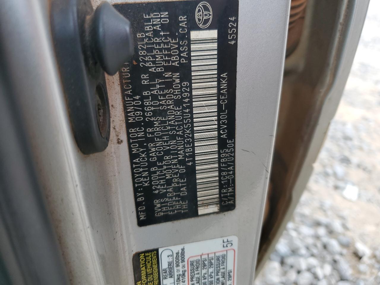 2005 TOYOTA CAMRY