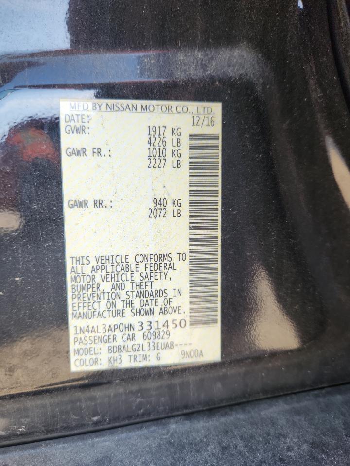 2017 NISSAN ALTIMA