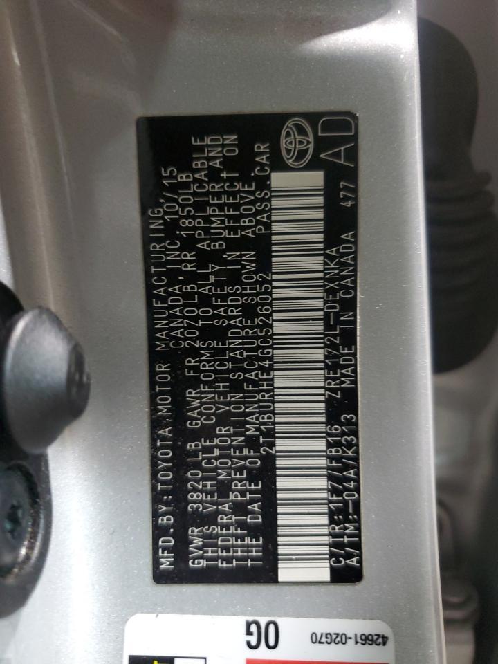 2016 TOYOTA COROLLA