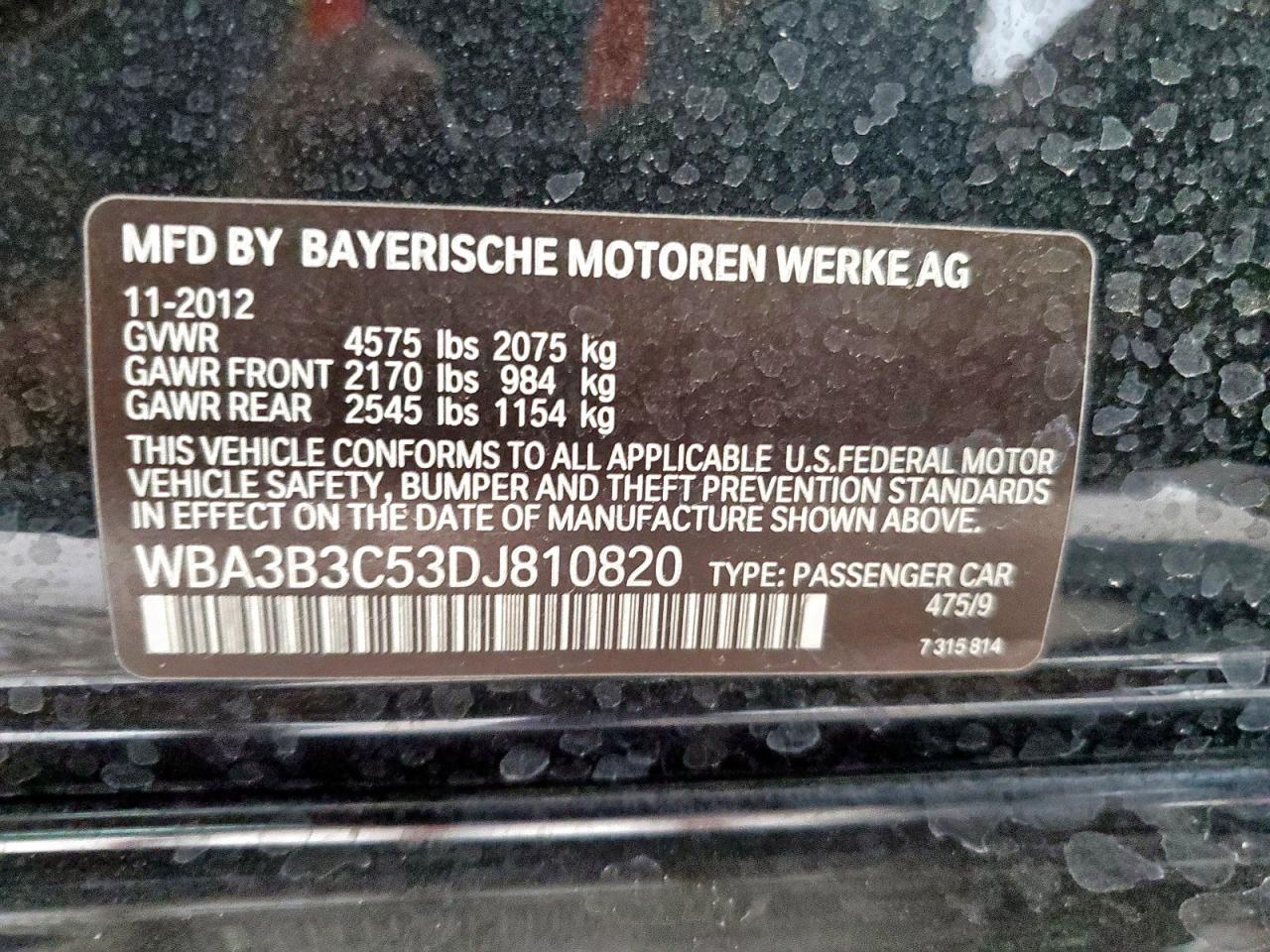 2013 BMW 3 SERIES