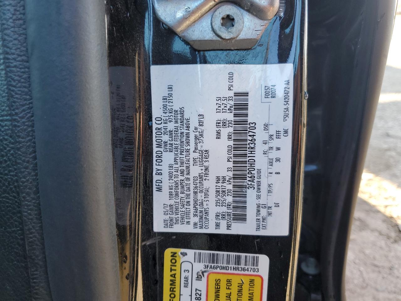 2017 FORD FUSION