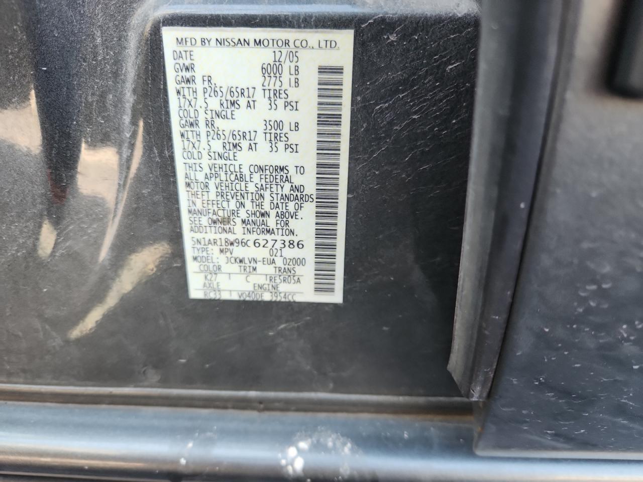 2006 NISSAN PATHFINDER
