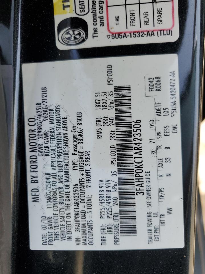 2010 FORD FUSION