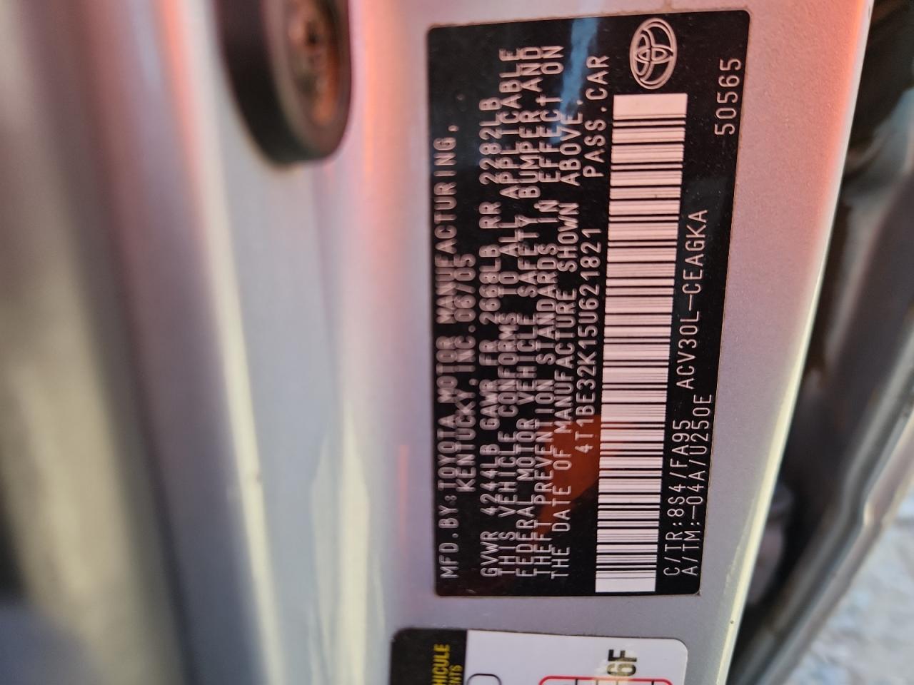 2005 TOYOTA CAMRY