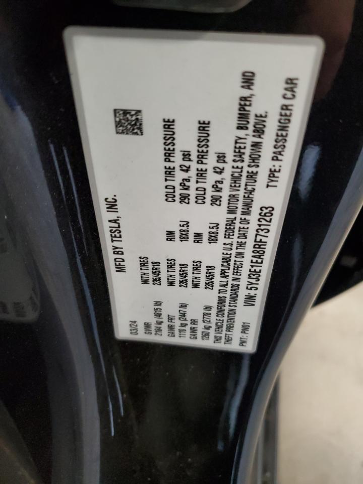 2024 TESLA MODEL 3