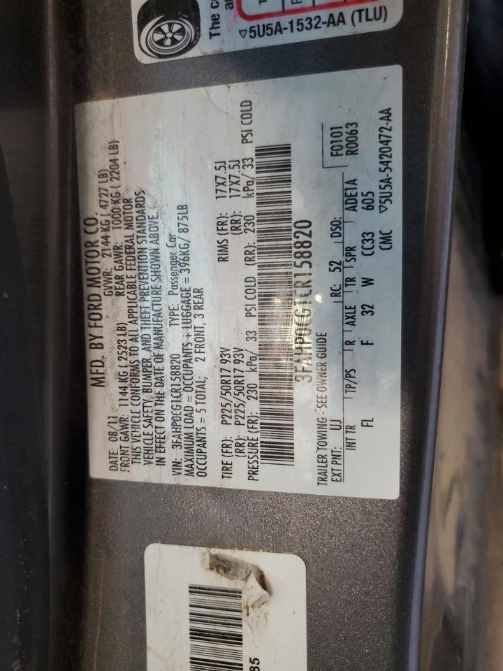 2012 FORD FUSION