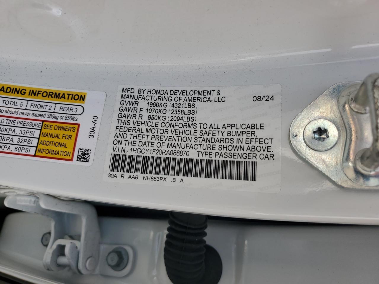 2024 HONDA ACCORD